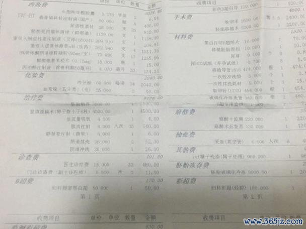 丹东试管婴儿助孕服务收费标准明细